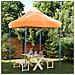Tenda Party Arancione 200 x 200 x 306 cm Tessuto Oxford - Foto miniatura 2