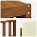 Set divani 9 pcs Naturale e Crema Legno di Acacia Massello - Foto miniatura 8