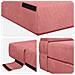 Divano Letto Pieghevole Rosa 70 x 72 x 60 cm Tessuto - Foto miniatura 6