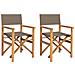 Sedia da pranzo 56 x 54 x 87 cm 100% Poliestere Teak Solido - Foto miniatura 1