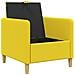 Divano con Storage Giallo Chiaro 72 x 78 x 87 cm Poliestere - Foto miniatura 4