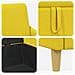 Divano con Storage Giallo Chiaro 72 x 78 x 87 cm Poliestere - Foto miniatura 7