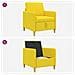 Divano con Storage Giallo Chiaro 72 x 78 x 87 cm Poliestere - Foto miniatura 8