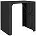 Set Bar Giardino 5 pz Nero Polyrattan e Legno Massello Acacia - Foto miniatura 5
