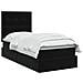Letto con contenitore e materasso Nero 100 x 200 cm Velluto - Foto miniatura 3