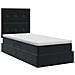 Letto con contenitore e materasso Nero 100 x 200 cm Velluto - Foto miniatura 8