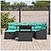 Set Divano da Giardino 7 pz polyrattan - Foto miniatura 2
