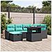 Set Divano da Giardino 7 pz polyrattan - Foto miniatura 4
