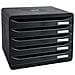 pz. 1 Cassettiera Big Box Plusorizzontale nero 308714D - Foto miniatura 1