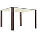 Gazebo con Tetto in Polyrattan 300x300x200cm Marrone e Crema - Foto miniatura 1