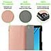 Custodia Per Tablet Compatibile Con Huawei Mediapad M5 Lite 10 (10.1"" Zoll) In Oro Rosa Pastello - Coperchio Protettiva Ultra Sottile Con Funzione Auto Wake Up E Stand - Foto miniatura 7