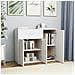 Credenza Bianca 88x30x70 cm in Legno Multistrato - Foto miniatura 3