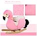 Fenicottero Dondolo In Legno E Peluche Rosa - Foto miniatura 3