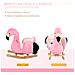 Fenicottero Dondolo In Legno E Peluche Rosa - Foto miniatura 4