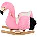 Fenicottero Dondolo In Legno E Peluche Rosa - Foto miniatura 1