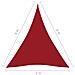 Parasole a Vela Oxford Triangolare 5x6x6 m Rosso - Foto miniatura 6