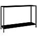 Tavolo Consolle Nero 120x35x75 Cm In Vetro Temperato - Foto miniatura 1