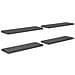 Scaffali A Parete 4 Pz Grigio Lucido 120x23,5x3,8 Cm In Mdf - Foto miniatura 2