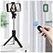 Asta Da Selfie Con Treppiedi Telecomando Bluetooth Braccio Espandibile 68 Cm - Foto miniatura 3