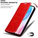 Custodia Compatibile Con Xiaomi Mi 9 Lite In Rosso Mela - Coperchio Protettiva Con Chiusura Magnetica, Funzione Stand E Tasca Per Le Carte - Foto miniatura 7