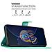 Cadorabo Custodia Compatibile Con Asus Zenfone 8 Flip In Turchese Fiore - Coperchio Protettivo In Design Floreale Con Chiusura Magnetica, Funzione Stand E Slot Per Carte - Foto miniatura 4