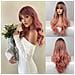 Parrucche Rosa Con Frangia - Parrucche Lunghe Rosa Sfumate Per Donna, Capelli Rosa Ondulati Resistenti Al Calore, Radice Scura Sintetica Dall'aspetto Naturale - Le Migliori Parrucche Per Halloween, Natale, Cosplay, Feste - Foto miniatura 1