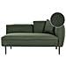 Chaise Longue Versione Destra Chevannes Bouclé Verde Scuro - Foto miniatura 3