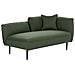 Chaise Longue Versione Destra Chevannes Bouclé Verde Scuro - Foto miniatura 4