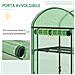 Mini Serra Da Giardino Con 2 Ripiani In Metallo E Copertura In Pe, 69x49x92cm, Verde - Foto miniatura 3