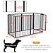 Recinto Per Cani Grandi A 6 Pannelli Modulabili In Acciaio, 164x83x100 Cm, Nero - Foto miniatura 6
