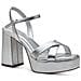 Silver Casual Open Sandals Sandali Sintetico E Tessile Scarpe Donna Argento Eu 38, 1-28051-42 941 - Foto miniatura 1