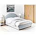 Letto Contenitore Ciniglia Vaucluse 140 X 200 Cm Azzurro - Foto miniatura 1
