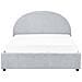 Letto Contenitore Ciniglia Vaucluse 140 X 200 Cm Azzurro - Foto miniatura 3