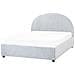 Letto Contenitore Ciniglia Vaucluse 140 X 200 Cm Azzurro - Foto miniatura 4