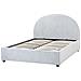 Letto Contenitore Ciniglia Vaucluse 140 X 200 Cm Azzurro - Foto miniatura 6