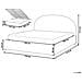 Letto Contenitore Ciniglia Vaucluse 140 X 200 Cm Azzurro - Foto miniatura 8