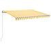 Tenda Da Sole Manuale Con Led 300x250 Cm Gialla E Bianca - Foto miniatura 1