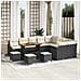 Set di Divani da Giardino con Cuscini da 13 Pezzi Black Polirattan Acacia, Set da Pranzo da Giardino da 4 Pezzi con Cuscini Black Polirattan Acacia, Divano da Giardino per 2 Persone con Cuscini Black Polirattan - Foto miniatura 2
