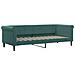 Divano Letto Estraibile Cassetti Verde Scuro 80x200cm Velluto - Foto miniatura 4