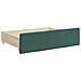 Divano Letto Estraibile Cassetti Verde Scuro 80x200cm Velluto - Foto miniatura 6