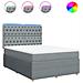 Giroletto a Molle con Materasso Grigio Chiaro 160x200cm Tessuto - Foto miniatura 1