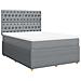 Giroletto a Molle con Materasso Grigio Chiaro 160x200cm Tessuto - Foto miniatura 3