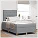 Letto con box spring e materasso grigio chiaro 120x200 cm in tessuto - Foto miniatura 2