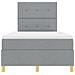 Letto con box spring e materasso grigio chiaro 120x200 cm in tessuto - Foto miniatura 8