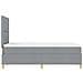 Letto con box spring e materasso grigio chiaro 120x200 cm in tessuto - Foto miniatura 9
