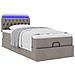 Pouf Letto con Materasso Tortora 100x200 cm in Tessuto - Foto miniatura 6