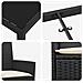 Set da Pranzo per Giardino 5 pcs Nero polyrattan - Foto miniatura 9