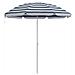 Parasol da Spiaggia  con Palo in Alluminio Blu e Bianco 240 cm - Foto miniatura 1