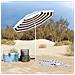 Parasol da Spiaggia  con Palo in Alluminio Blu e Bianco 240 cm - Foto miniatura 3