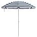 Parasol da Spiaggia  con Palo in Alluminio Blu e Bianco 240 cm - Foto miniatura 4